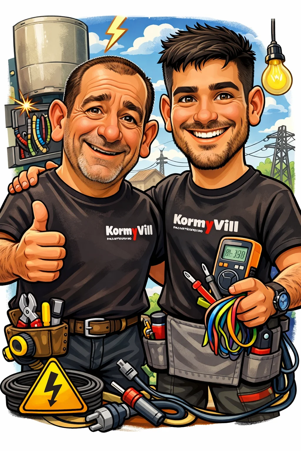 KormyVill csapat - Regisztrált villanyszerelő mesterek