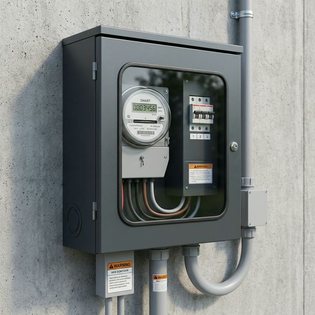 Szabványos villanyórahely kiépítés